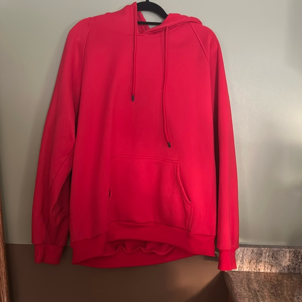 red hoodie